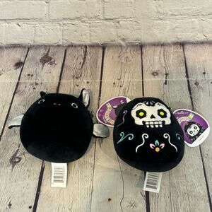 Squishmallows Mini Emily Bat and Defina Sugar Skull Plush